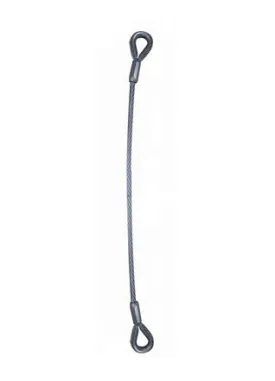 1/2" Single Leg Wire Rope Sling Thimble Eye & Eye - 5000 lbs WLL