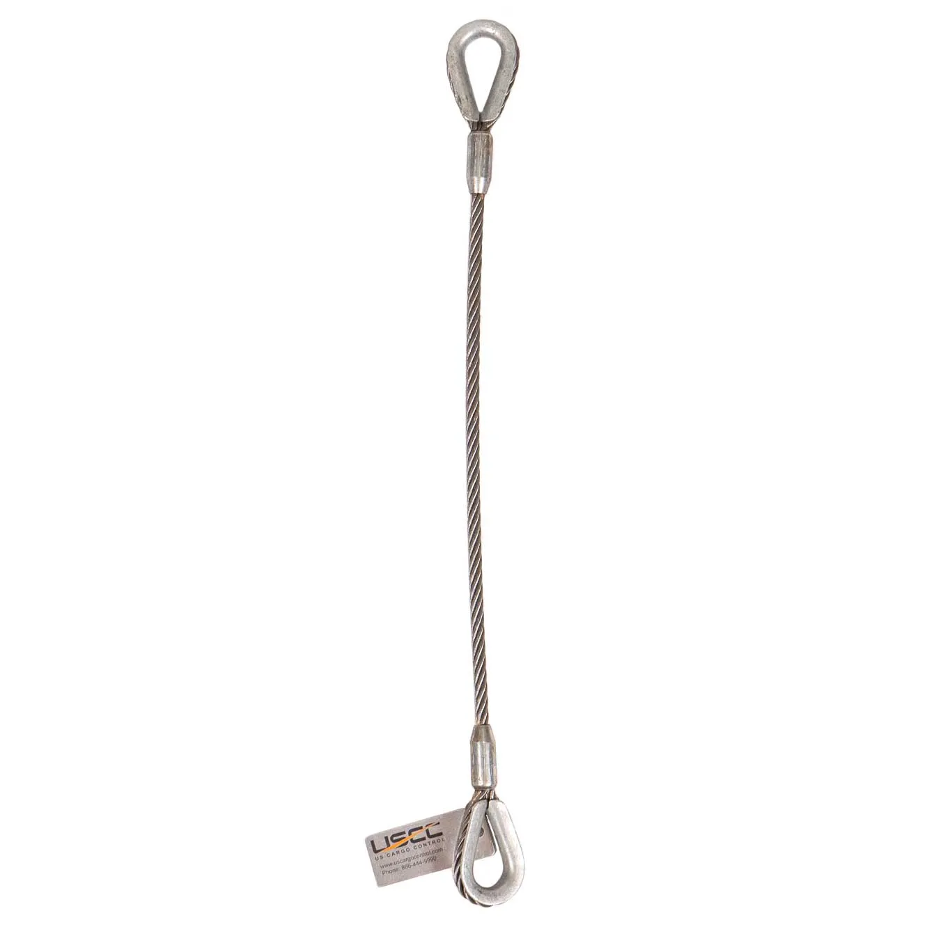 1/4" x 10' Thimble Eye Wire Rope Sling