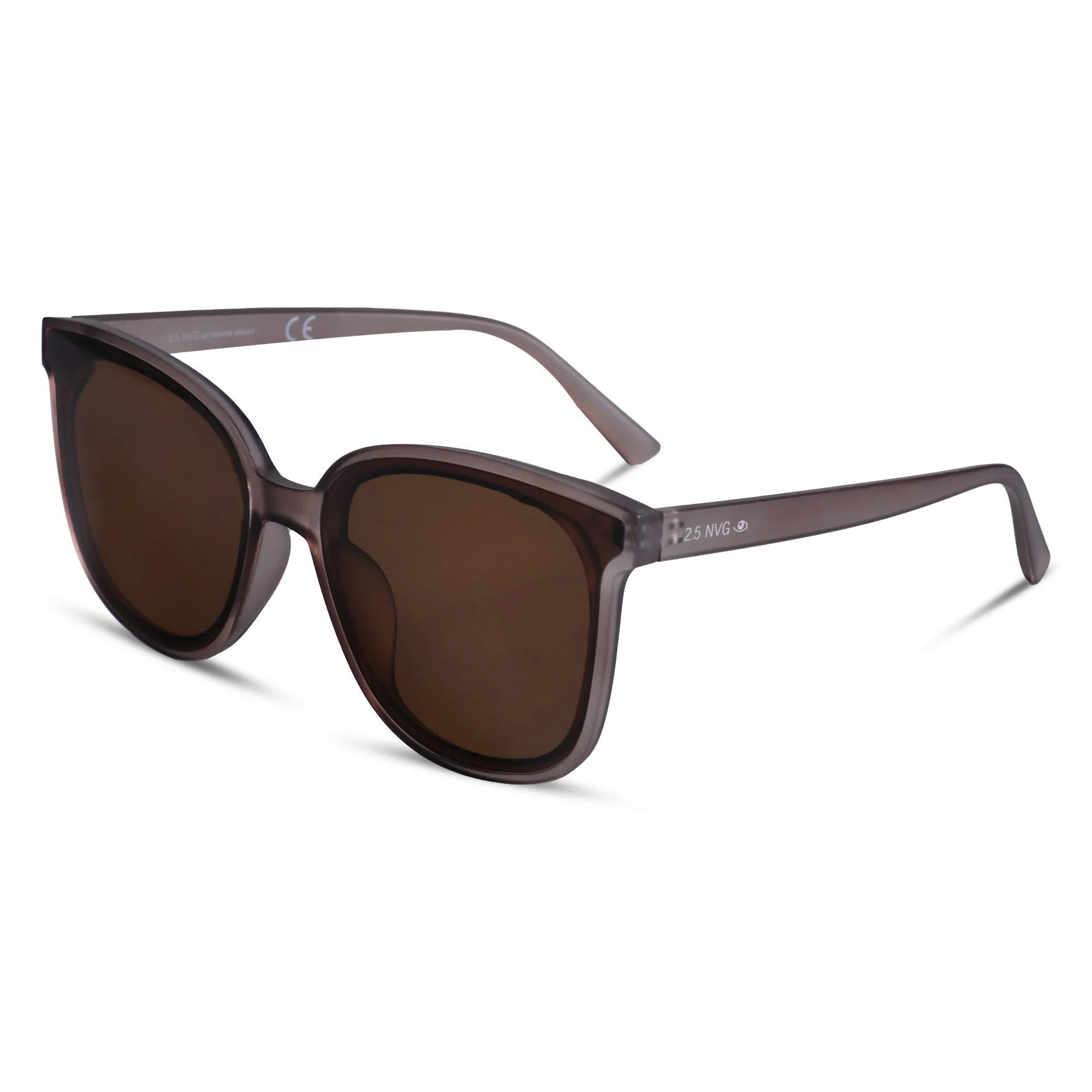 2.5 NVG UV Protected Brown Cateye Sunglasses
