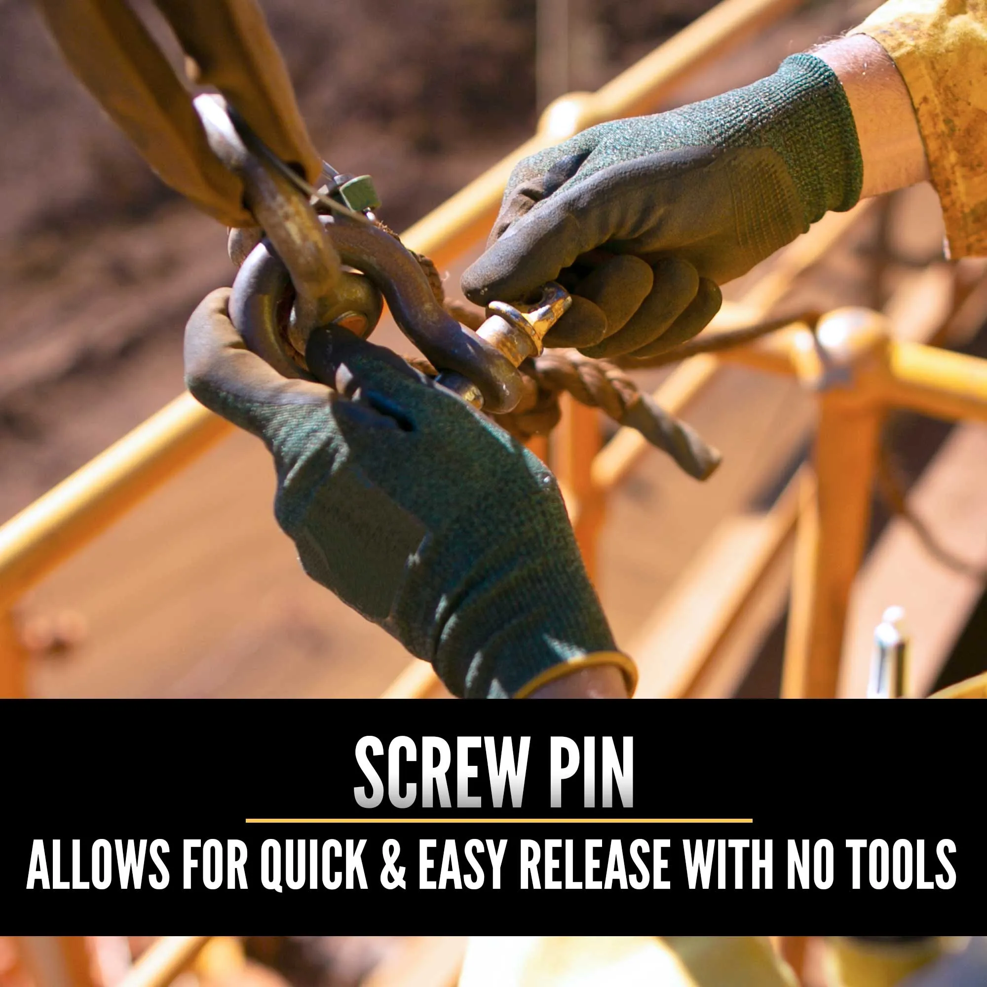 3/4" Galvanized Screw Pin Anchor Shackle - 4.75 Ton