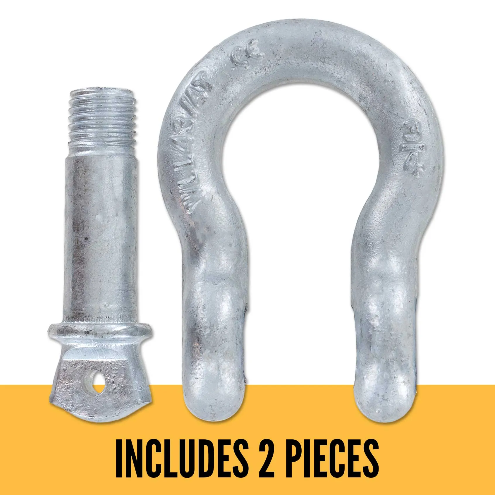 5/8" Galvanized Screw Pin Anchor Shackle - 3.25 Ton