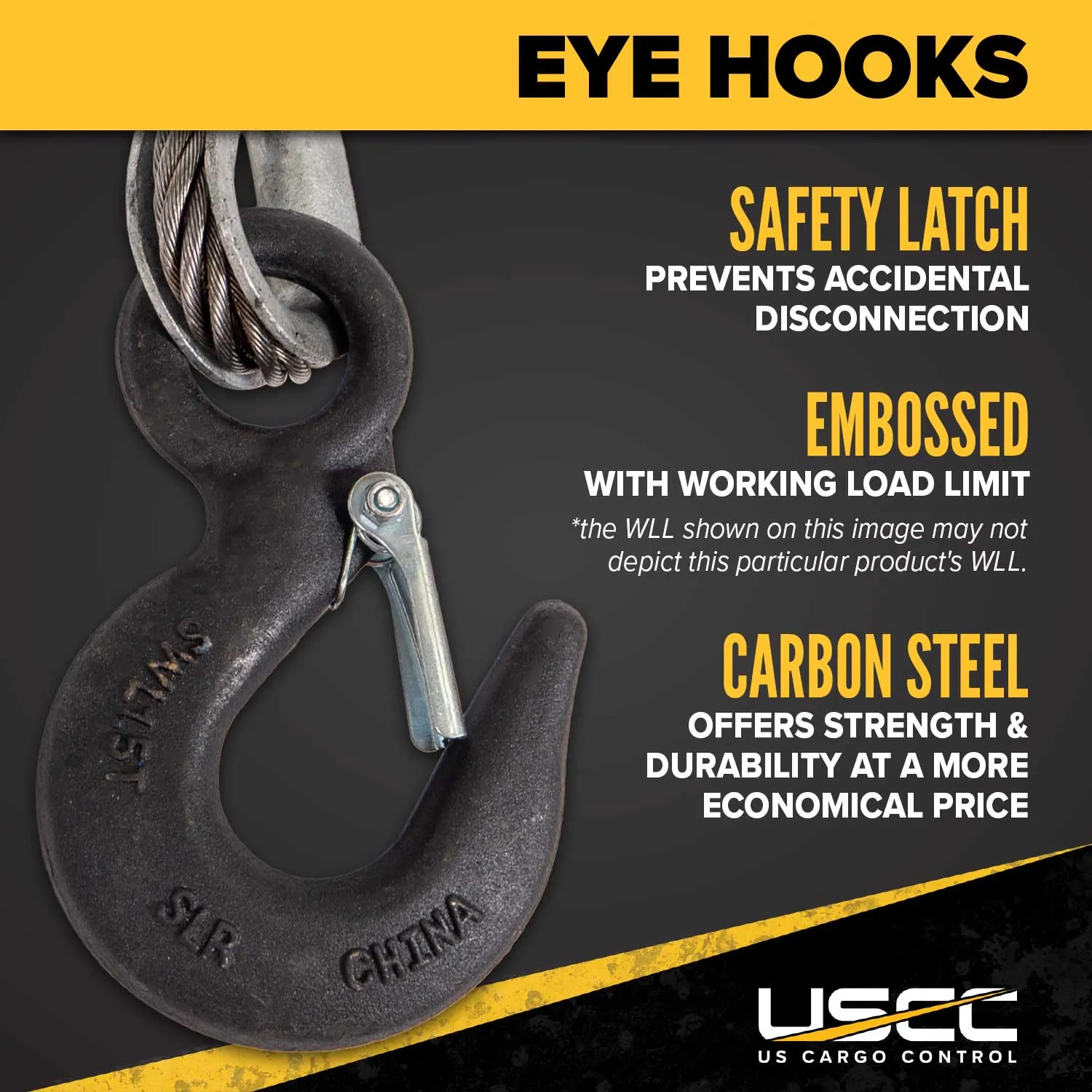 5/8" x 3' Standard Eye & Hook Wire Rope Sling