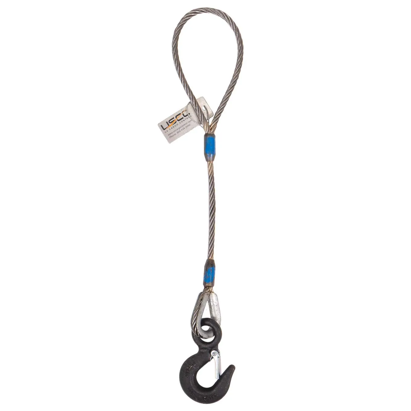5/8" x 3' Standard Eye & Hook Wire Rope Sling
