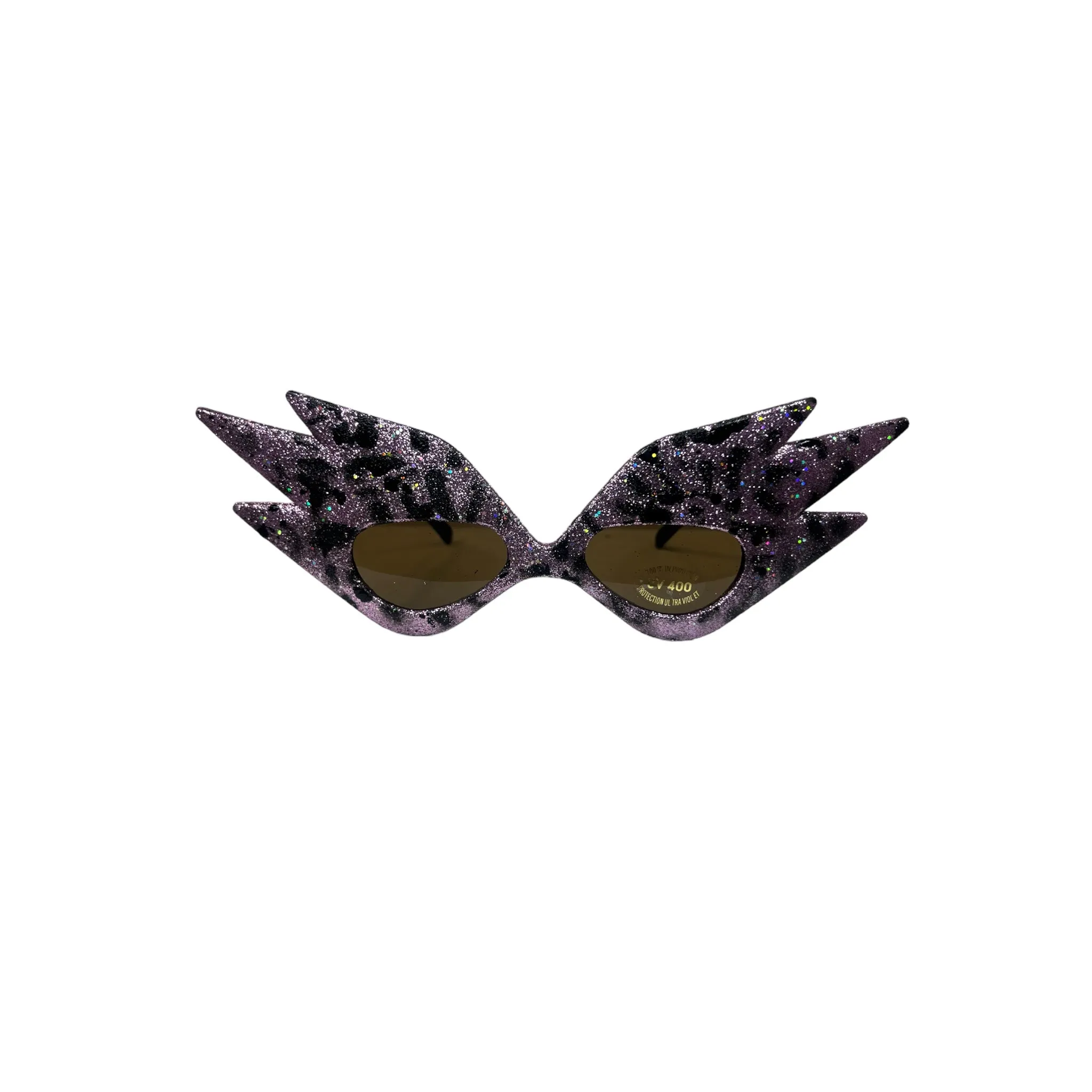 COOL PLACES TONIGHT SUNGLASSES PURPLE/BLACK GLITTER