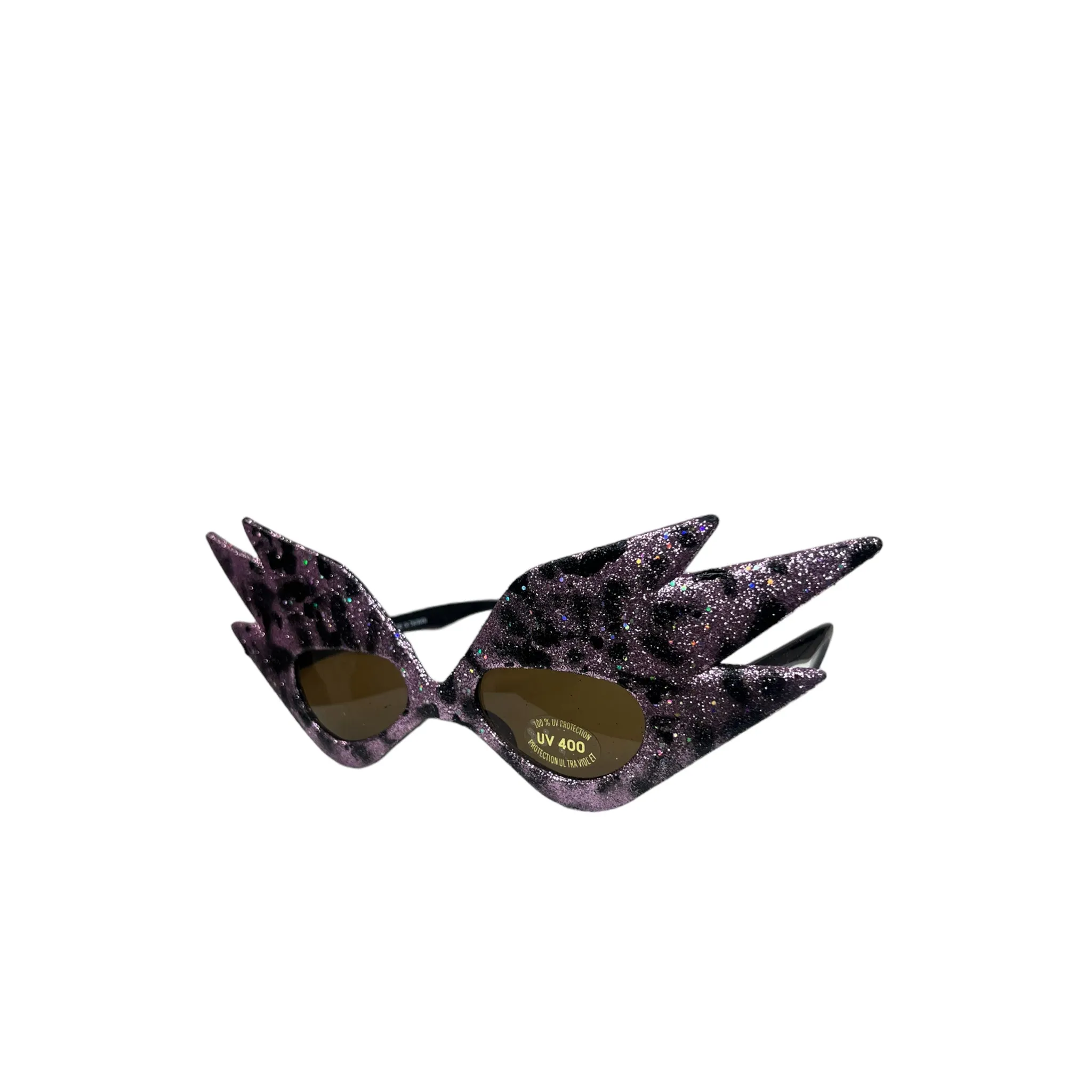 COOL PLACES TONIGHT SUNGLASSES PURPLE/BLACK GLITTER