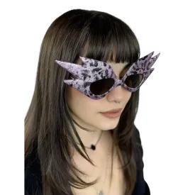 COOL PLACES TONIGHT SUNGLASSES PURPLE/BLACK GLITTER