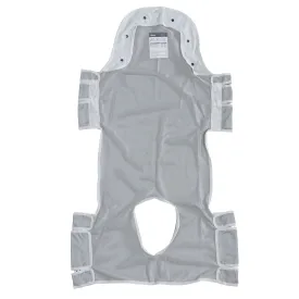 Drive Medical 13233d Patient Lift Sling with Head Support and Commode Opening, 53" x 30"
