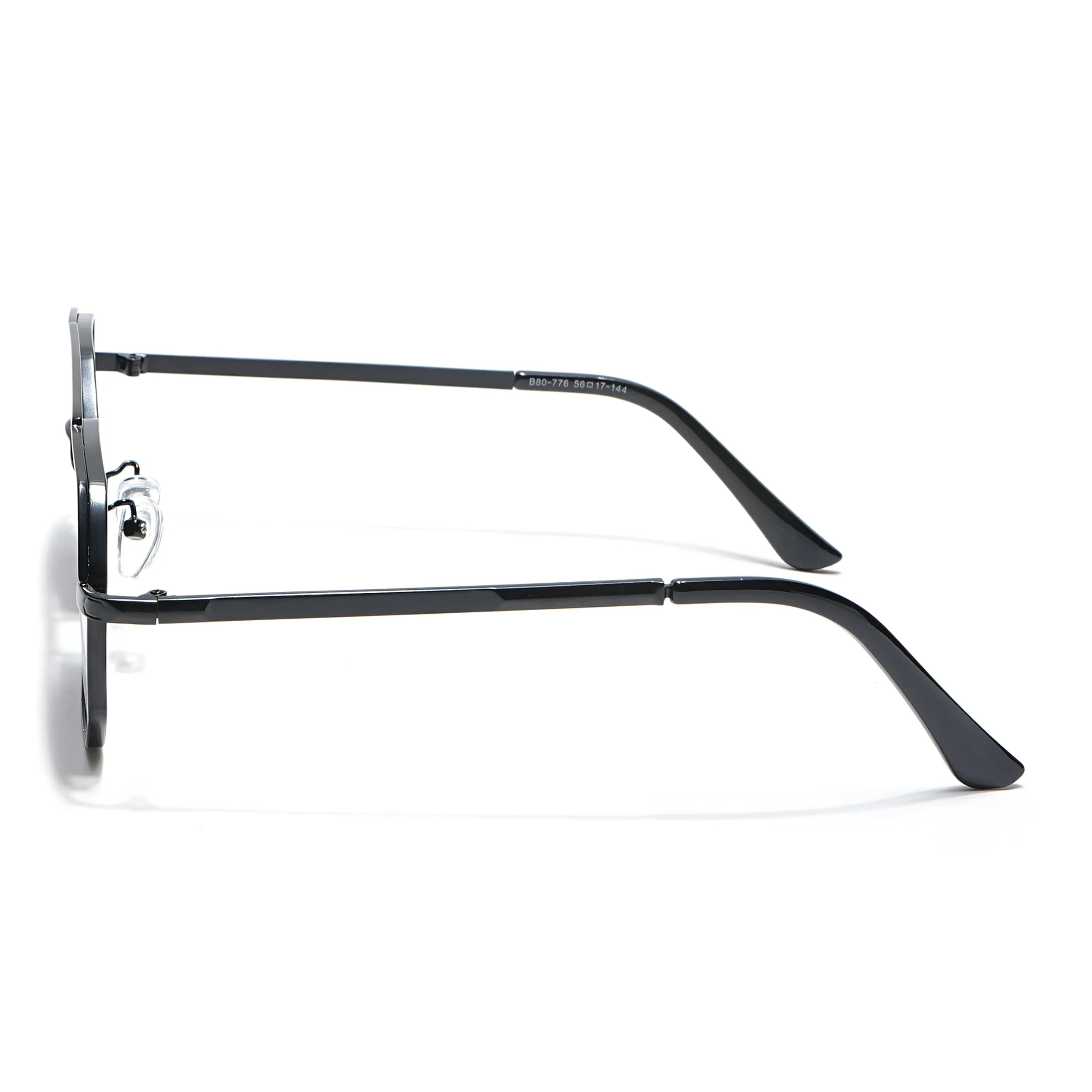 Eyejack Black Square Sunglasses for Men & Women (B80776CL882)
