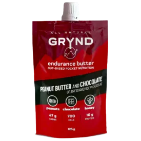 GRYND - All Natural Endurance Butter Peanut Butter Chocolate  (125g Packs x 3) $19.75