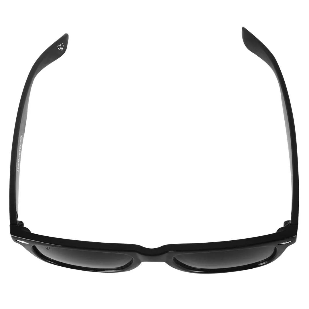 Issac UV Protected Wayfarer Unisex Sunglass (Black)