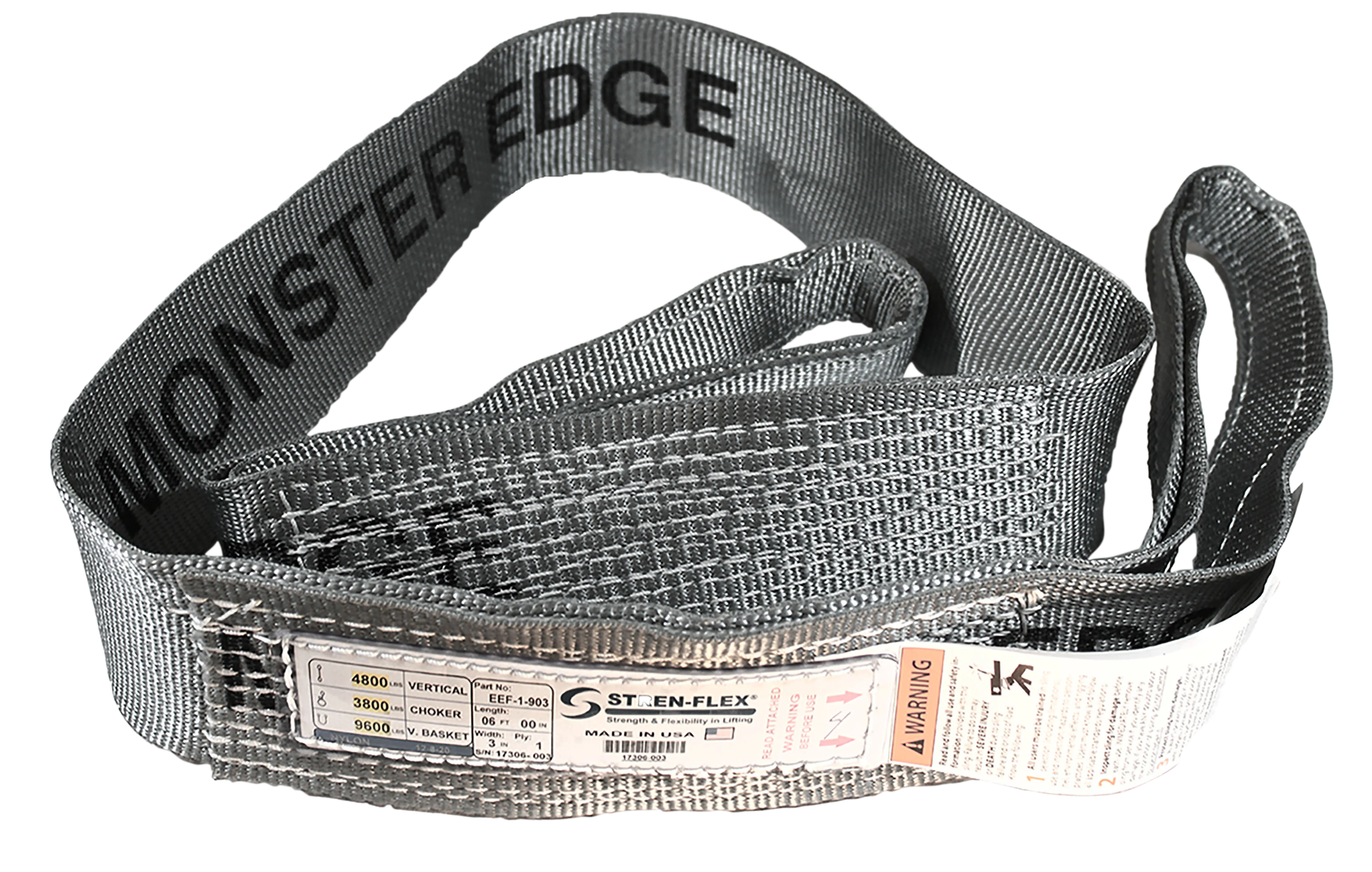 Monster Edge Nylon Flat Eye & Eye Web Sling - Type 3