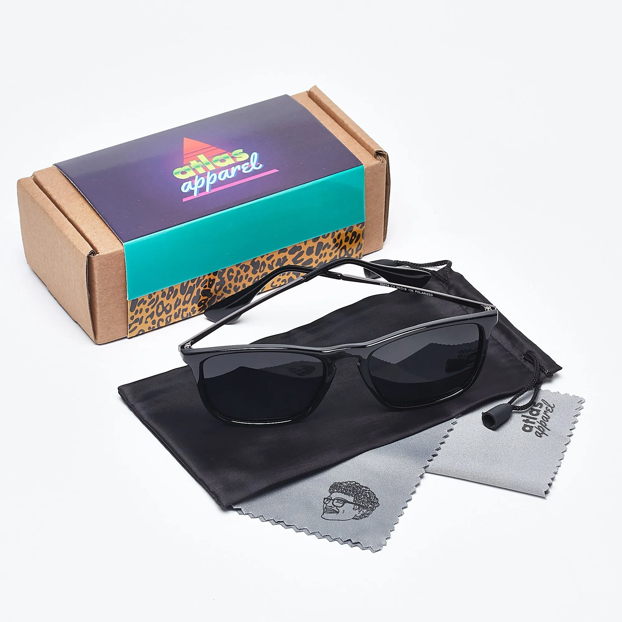 ZANE (Size 52) UV-Protected Mens Polarized Square Sunglasses